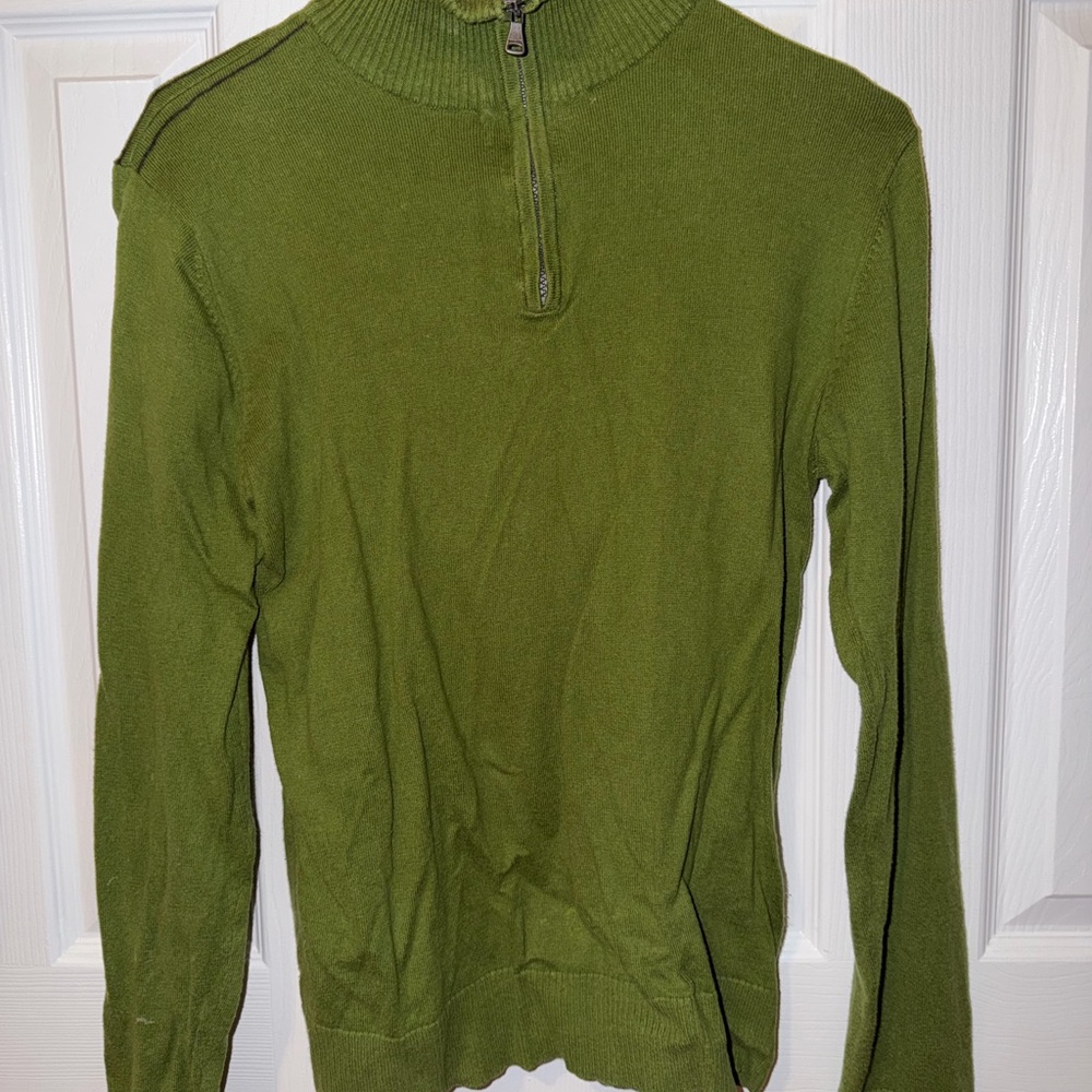 RW&CO. Men's Olive Zip-Up Sweater